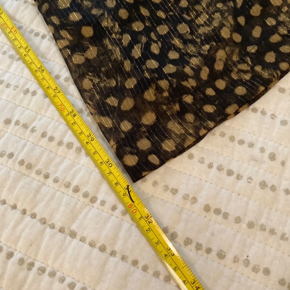 NWT MICHAEL Michael Kors Brown Shimmer Animal Print Jumpsuit Wide Leg Sz XS - Picture 8 of 12